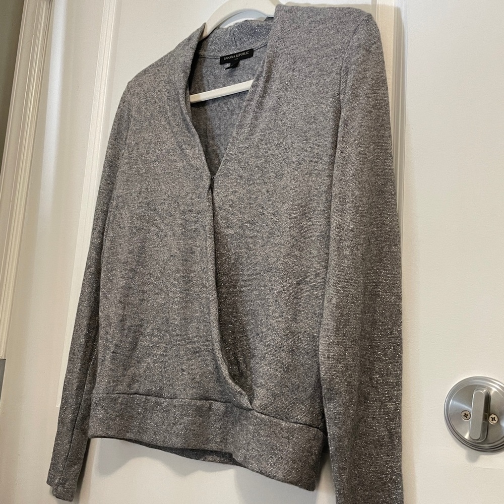 BANANA REPUBLIC Knit Wrap Top size S